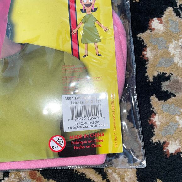 ADULT BOB'S BURGERS LOUISE DELUXE HAT COSTUME ACCESSORY NEW - Picture 2 of 3